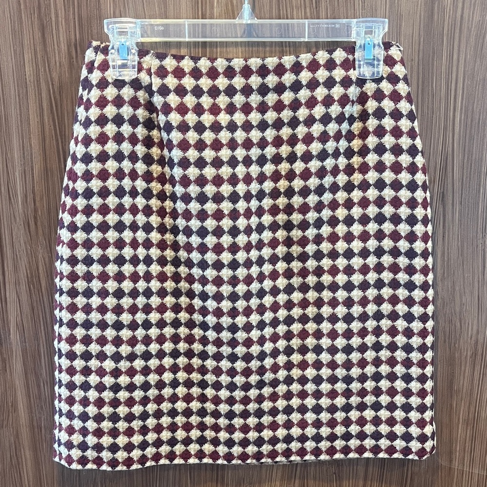 Vintage Eddie Bauer Geometric Print Wool Skirt